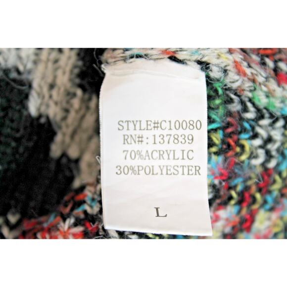 Debut by Dreamers Sweater Atzec Tribal Open Cardigan Womens size L Duster - Picture 6 of 7